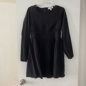 Long sleeve black cocktail or work dress